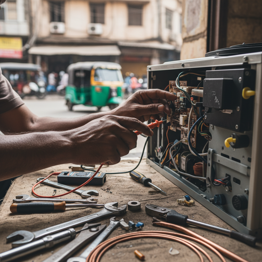 Close-up of ac & appliance repair work in Pune — illustrating "AC & Appliance Repair in Pune" by Várttà A2Z