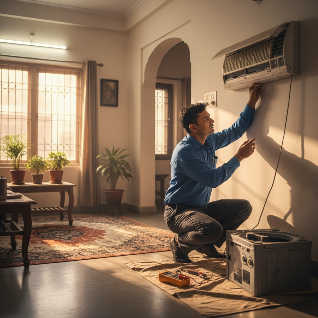 AC & Appliance Repair supervisor on site in Pune — illustrating "AC & Appliance Repair in Pune" by Várttà A2Z
